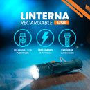 Linterna Táctica TitanioPro™ USB - Vinolli